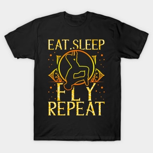 Eat Sleep Fly Repeat Aerial Yoga Silks T-Shirt